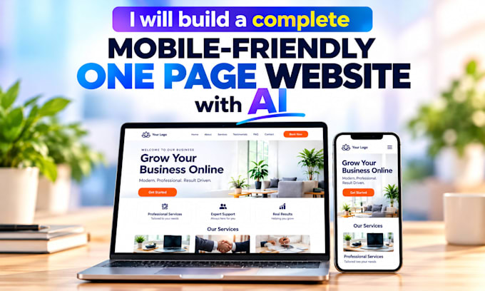 build a complete, mobile friendly landing page website