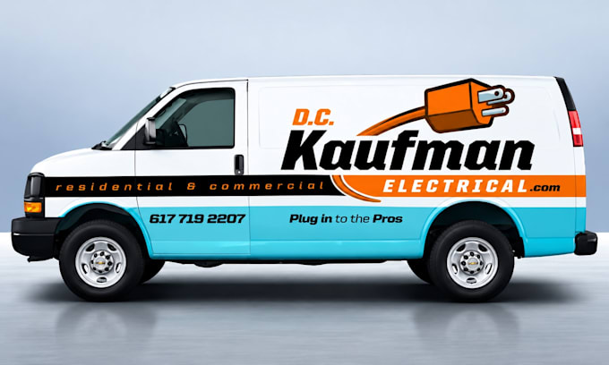 do electrician van wrap electrical contractor vehicle branding fleet graphics