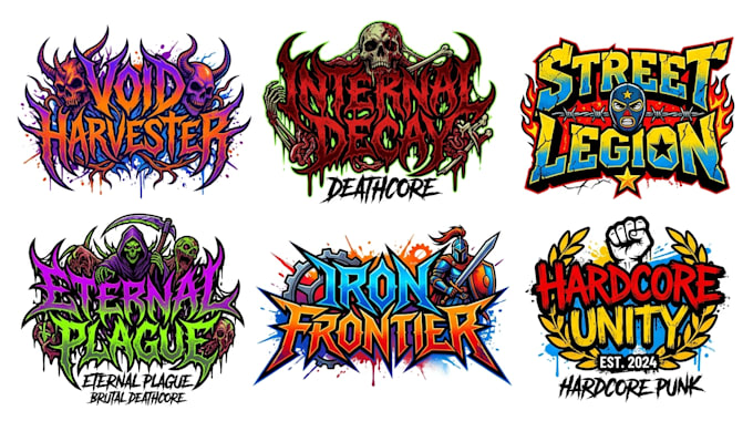 design metalcore, deathcore and hardcore logo