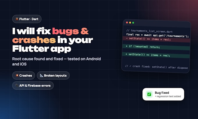 fix bugs in your flutter app