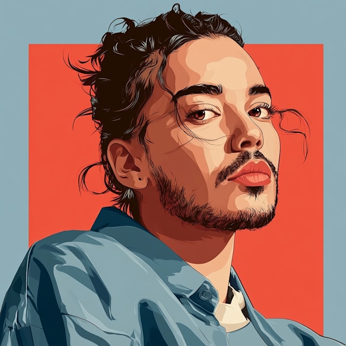 design a realistic vector portrait illustration