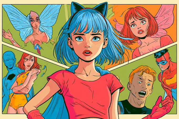 comic book illustration with comic book illustrator