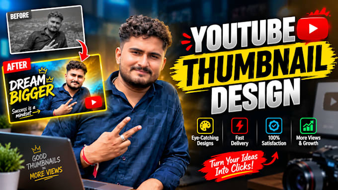 design amazing youtube thumbnails
