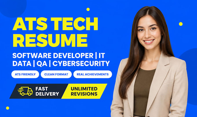 write ats friendly resume for software developers IT and data science, QA roles