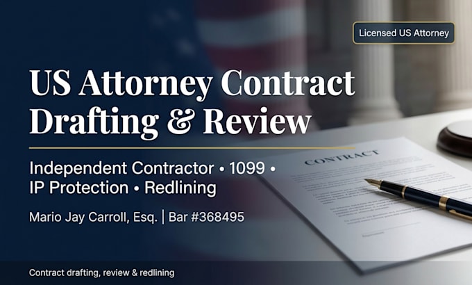 draft a US compliant 1099 contractor agreement for business