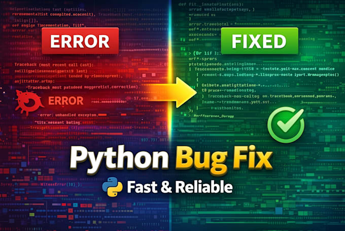 debug your python code and fix errors and exceptions