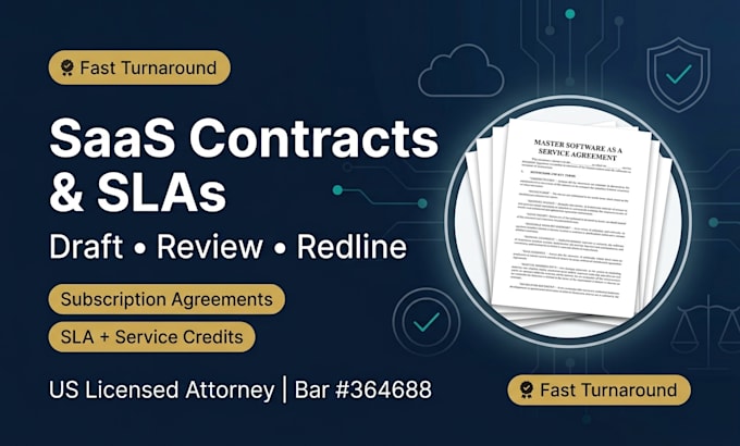 draft a saas service level agreement sla for tech