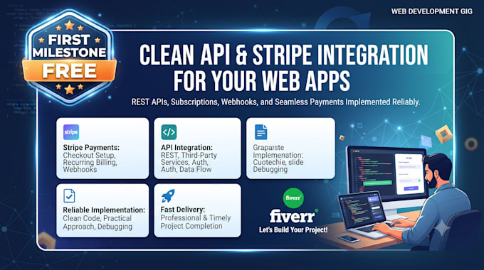 integrate API, stripe checkout, subscriptions, and webhooks in any website