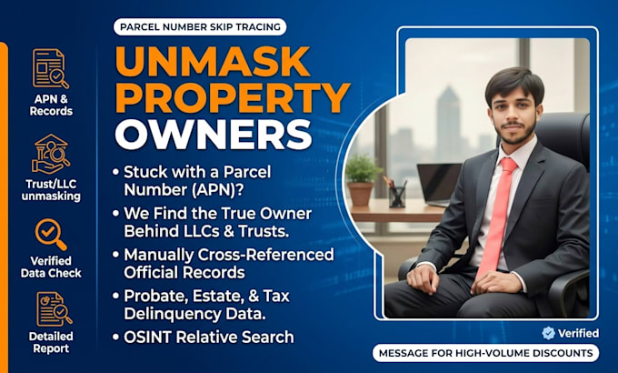 do parcel number skip tracing and full property owner reports