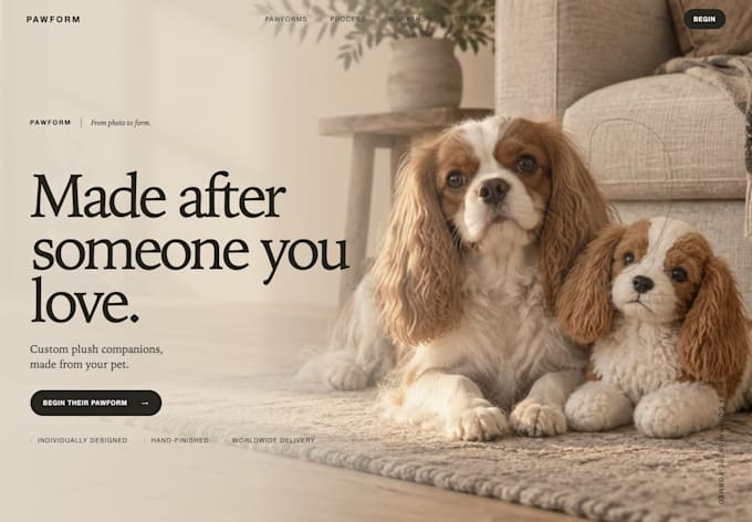 design and build a premium responsive brand website