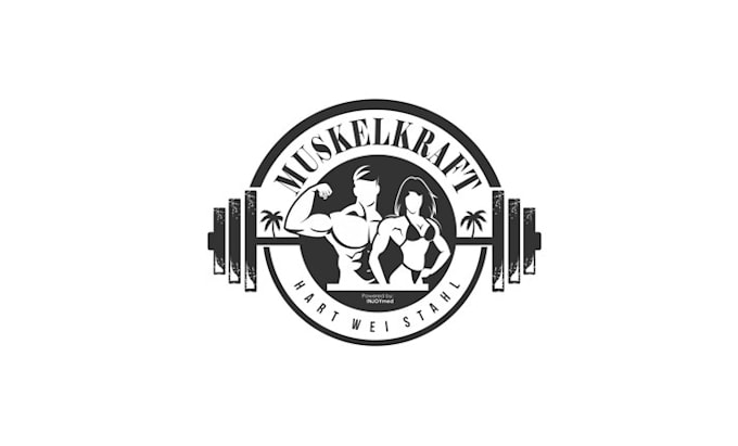 make cool outdoor gym bodybuilding logo