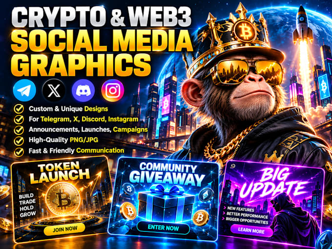 design crypto and web3 social media graphics