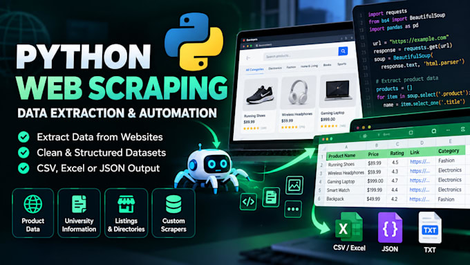 scrape websites using python