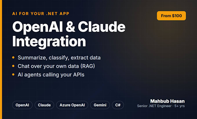 integrate openai or claude ai into your dotnet application