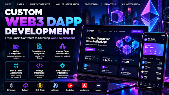 build custom web3 dapps and integrate smart contracts