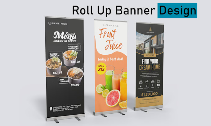 design roll up banner, retractable banner or standee