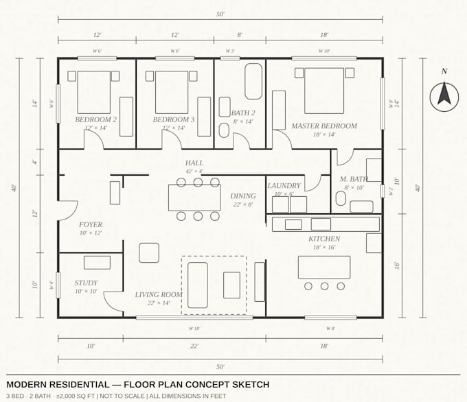 design 2d floor plan in autocad and 3d floor plan rendering