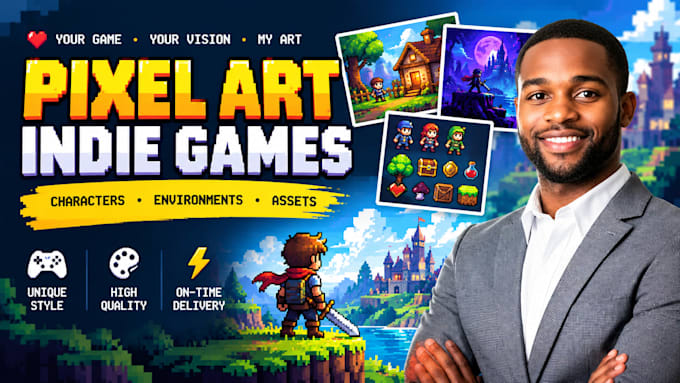 create custom pixel art assets for indie game developers