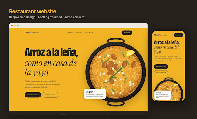 design a restaurant website with SEO and conversion copywriting