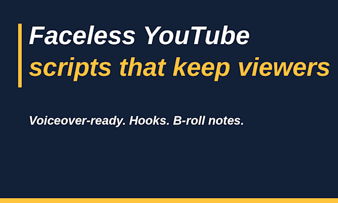 write engaging scripts for your faceless youtube channel