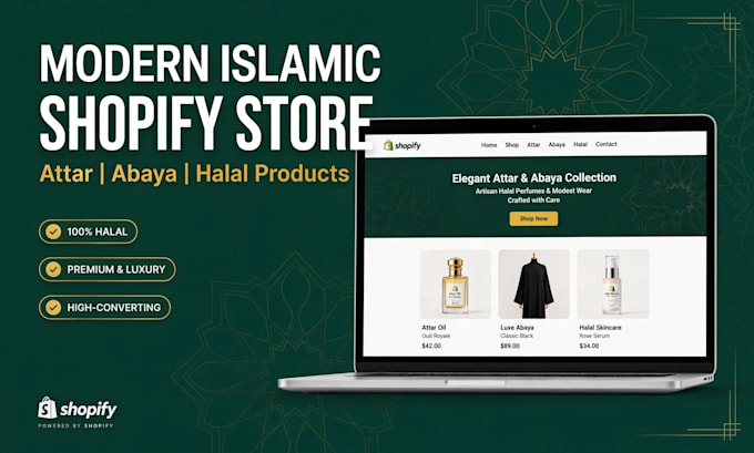 design islamic ecommerce store on shopify