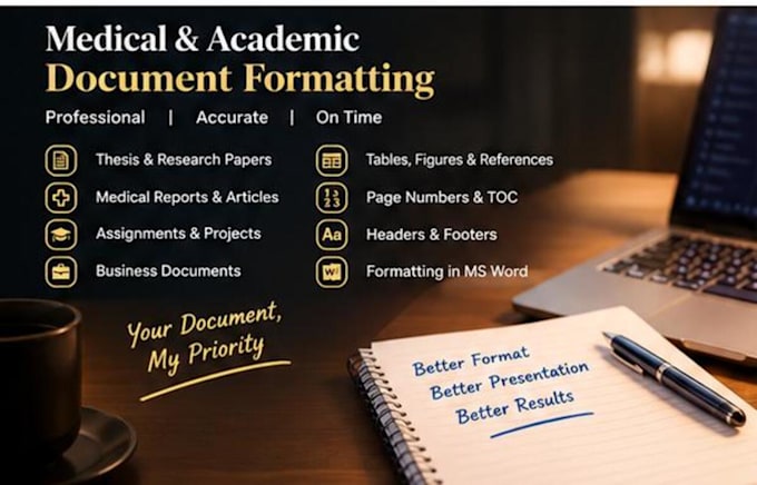 type and format medical documents in microsoft word