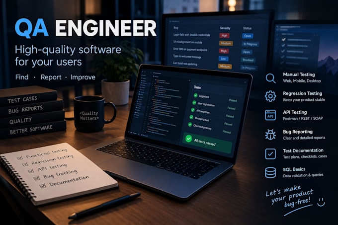 do functional, regression and smoke testing for your software