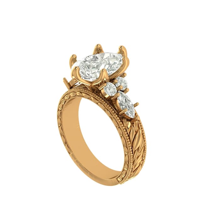 create professional 3d jewelry cad models for rings, pendant
