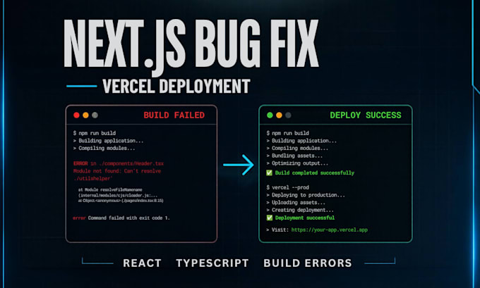 fix nextjs react typescript bugs and vercel deployment errors