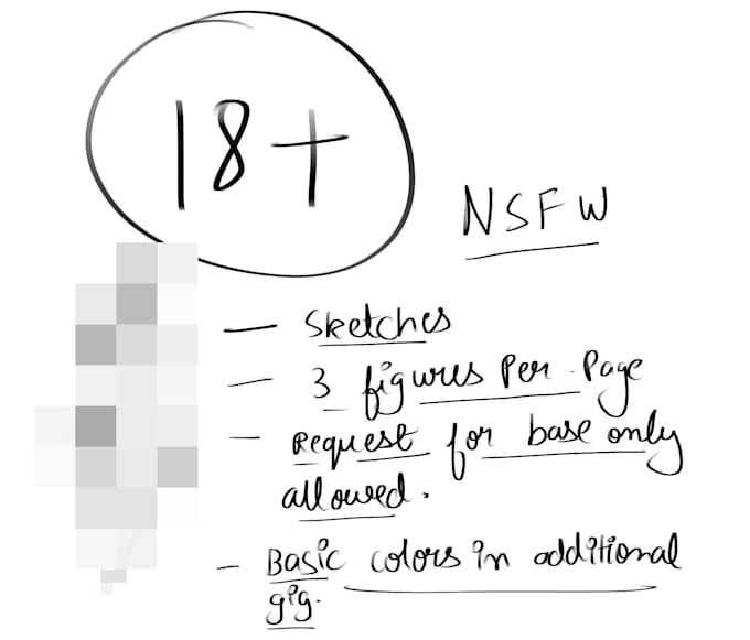 draw rough nsfw sketches as described