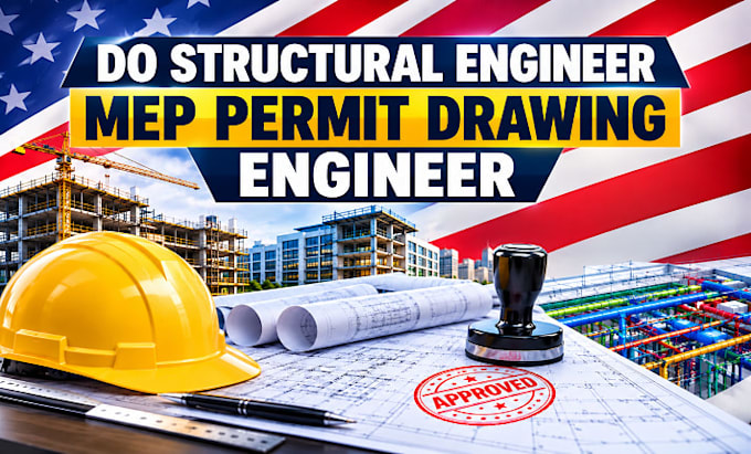 do structural engineer mep permit drawing engineer in ca, ny, fl, nc, pa, nj, ga