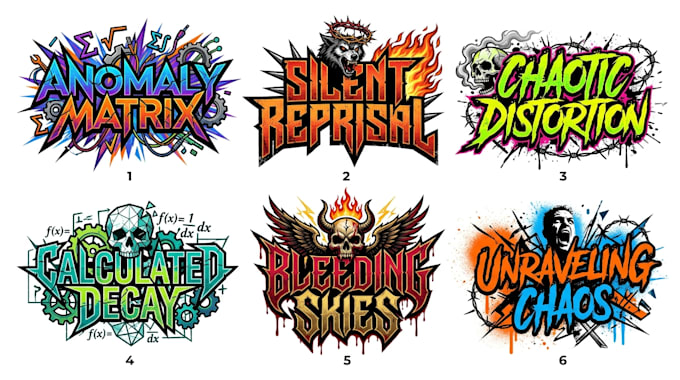 design mathcore, metalcore and chaotic hardcore logo