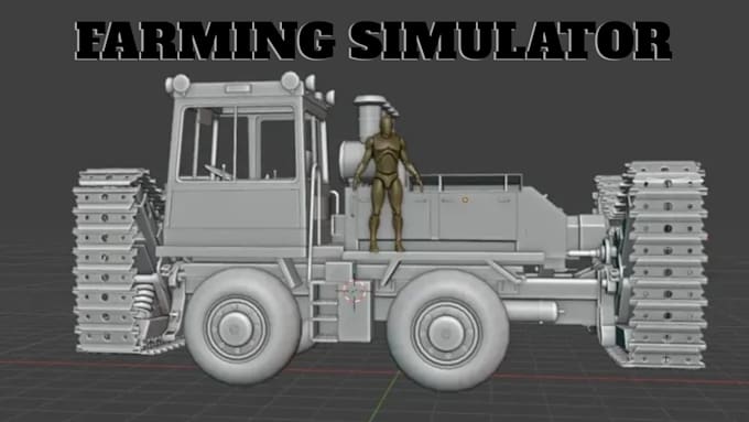 create game ready 3d tractor, truck and heavy machinery models in blender