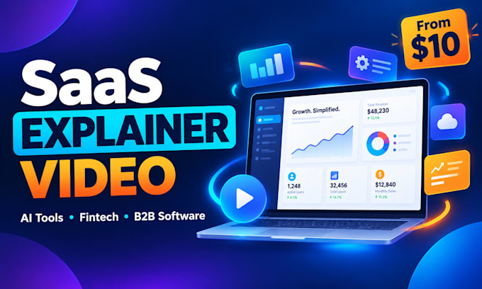 create 30 second saas explainer video for your b2b software