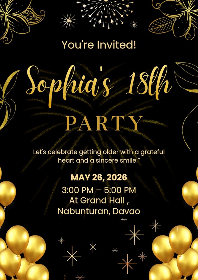 design elegant debut invitation for 18th birthday