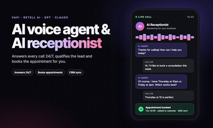build an ai voice agent and ai receptionist