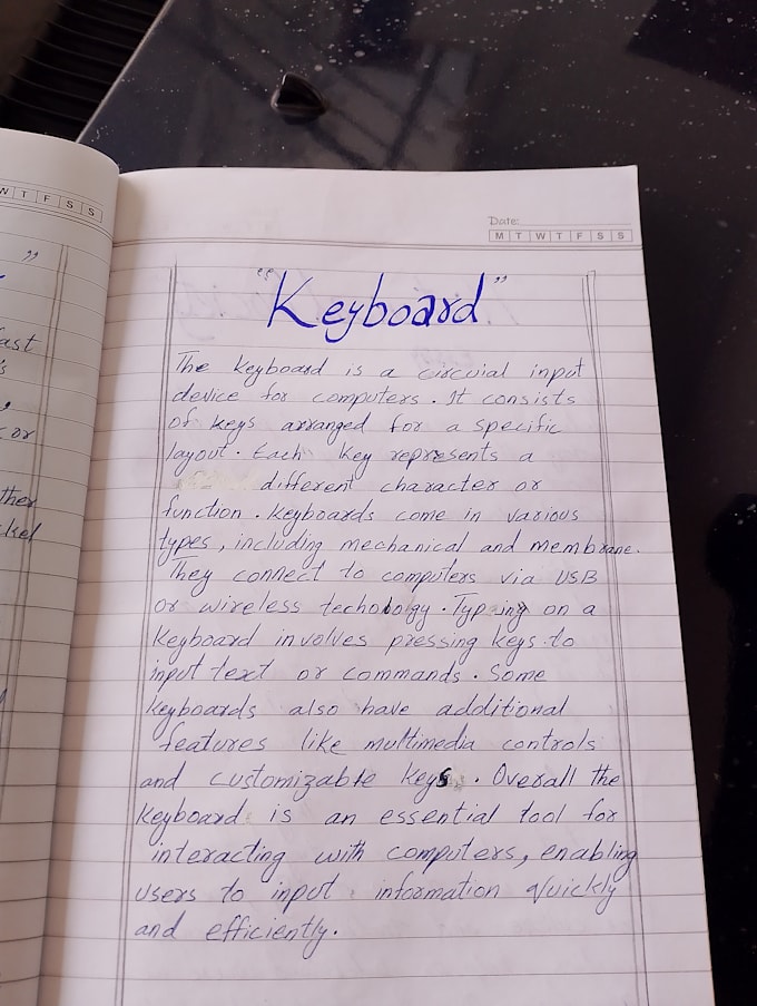 write neat handwritten assignment