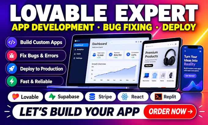 build or fix lovable ai website, lovable dev, saas mvp
