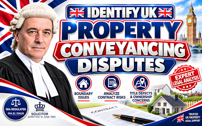 identify UK property conveyancing disputes boundry issues analyse contract risks