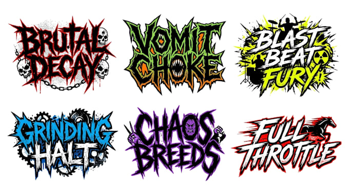 create powerviolence, grindcore and fastcore logo