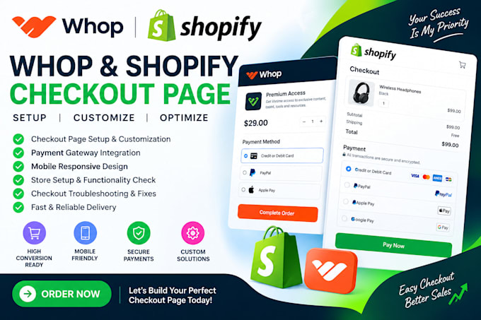 whop shopify checkout page