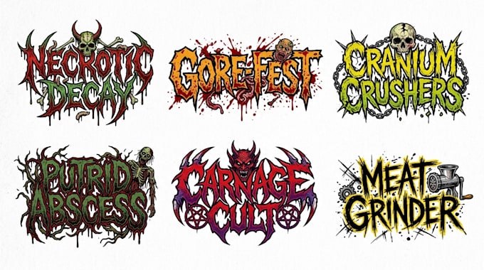 design old school death, deathgrind and grindcore logo