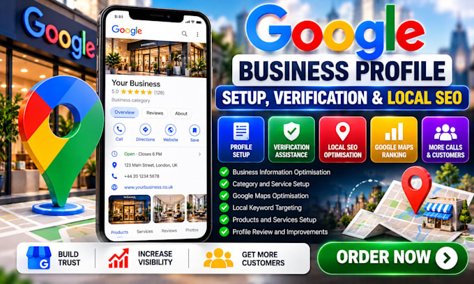 setup gmb google business profile listing business verification local SEO
