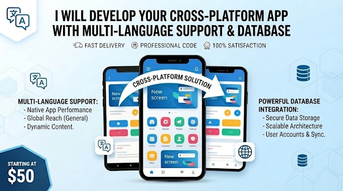 create a smart multi language flutter app with database