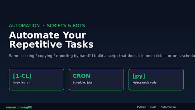 automate repetitive tasks with python scripts and bots