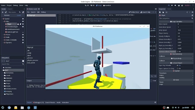 do 3d game in godot