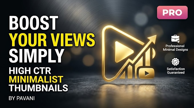 design high CTR minimalist youtube thumbnails