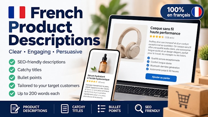 write professional french product descriptions