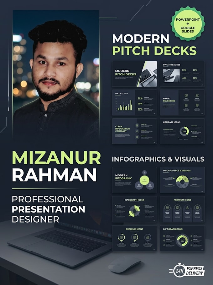 do powerpoint presentation design and data analysis