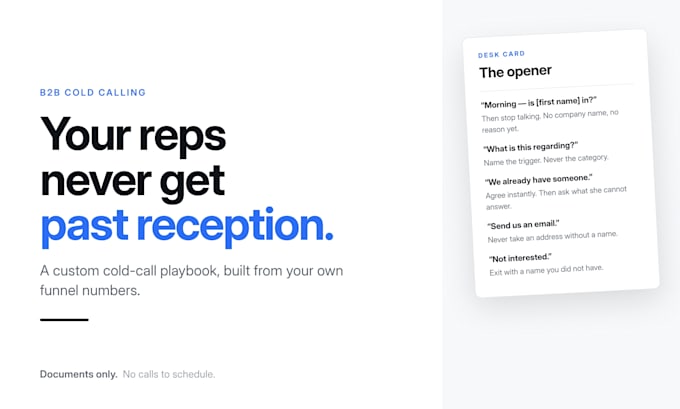 build a b2b cold calling playbook that gets past the gatekeeper